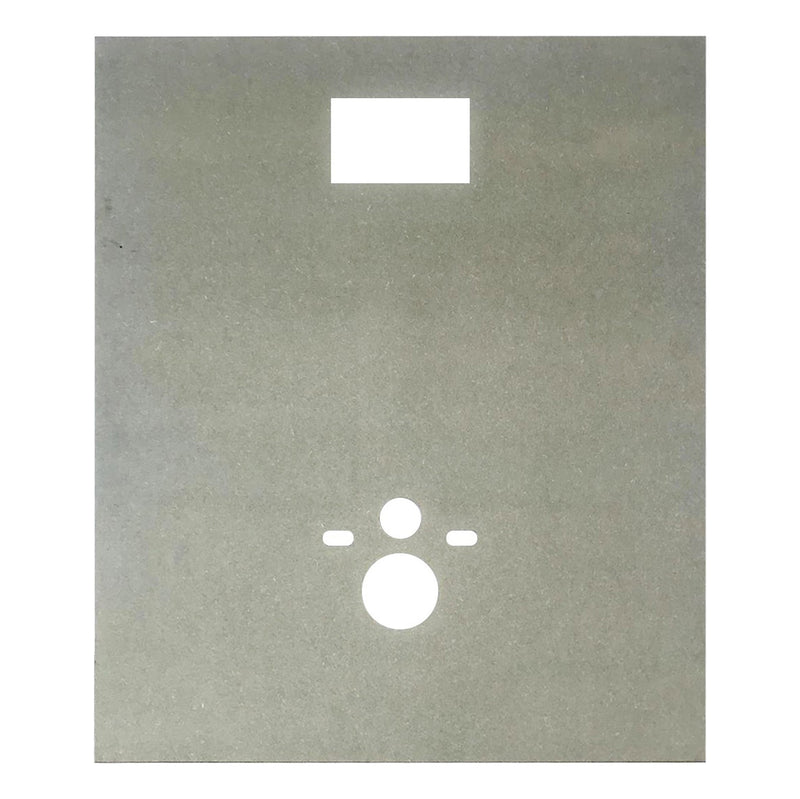 Waterwerende Plaat Voor Hangtoilet - Mdf - Voorgeboord - Geschikt Voor Geberit Inbouwreservoirs - 120x100cx1,5 Cm