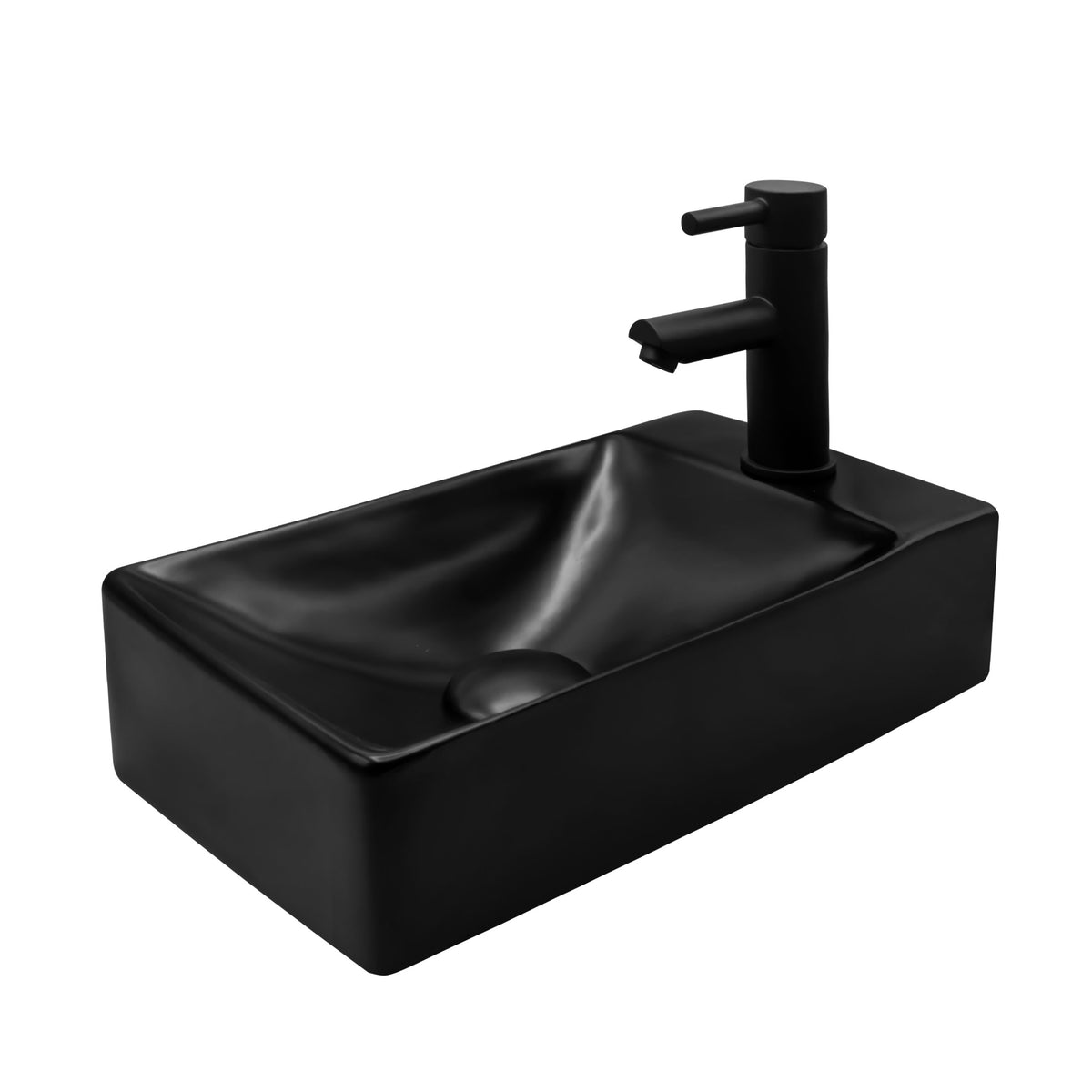 Aloni Fontein - Zonder Overloop - Kraangat Rechts - Keramiek - 38x10x22cm