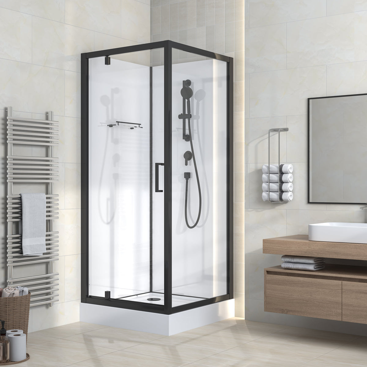 Rimo Complete Douchecabine Met Draaideur - Omkeerbaar - 90x215x90 Cm