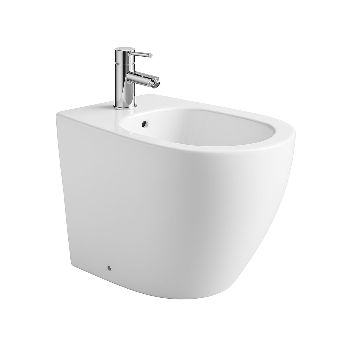 Aloni Dorna Bidet - Staand - Zonder Bidetkraan - Zonder Zitting - Keramiek - 36,5x41x56 Cm - Glanzend Wit