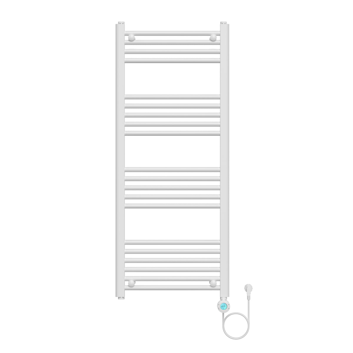 Belrad Elektrische Handdoekdroger - Met Digitale, Programeerbare Thermostaat - Smart Wifi - Aansluiting Rechts - 700w - 1200x500 Mm - Glanzend Wit