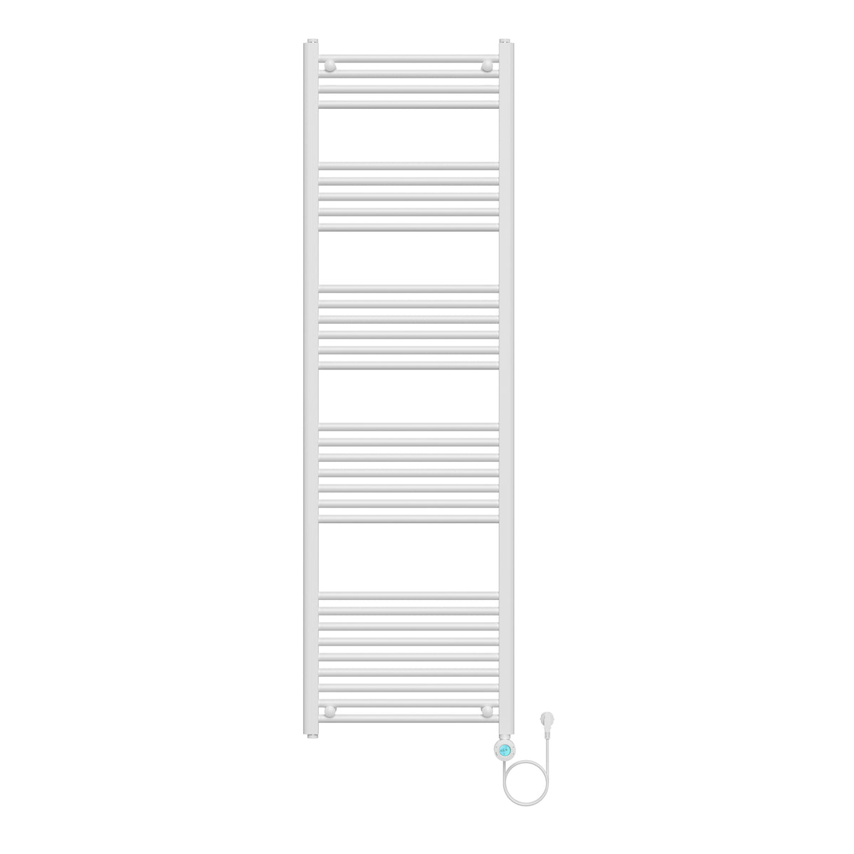 Belrad Elektrische Handdoekdroger - Met Digitale, Programeerbare Thermostaat - Smart Wifi - Aansluiting Rechts - 1000w - 1800x550 Mm - Glanzend Wit
