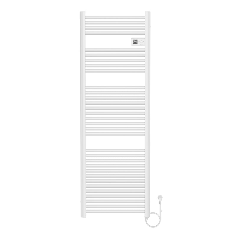 Hinata Gloda Elektrische Handdoekdroger - Met Digitale Programeerbare Thermostaat - Smart Wifi - 850w - 1600x540x133 Mm - Glanzend Wit