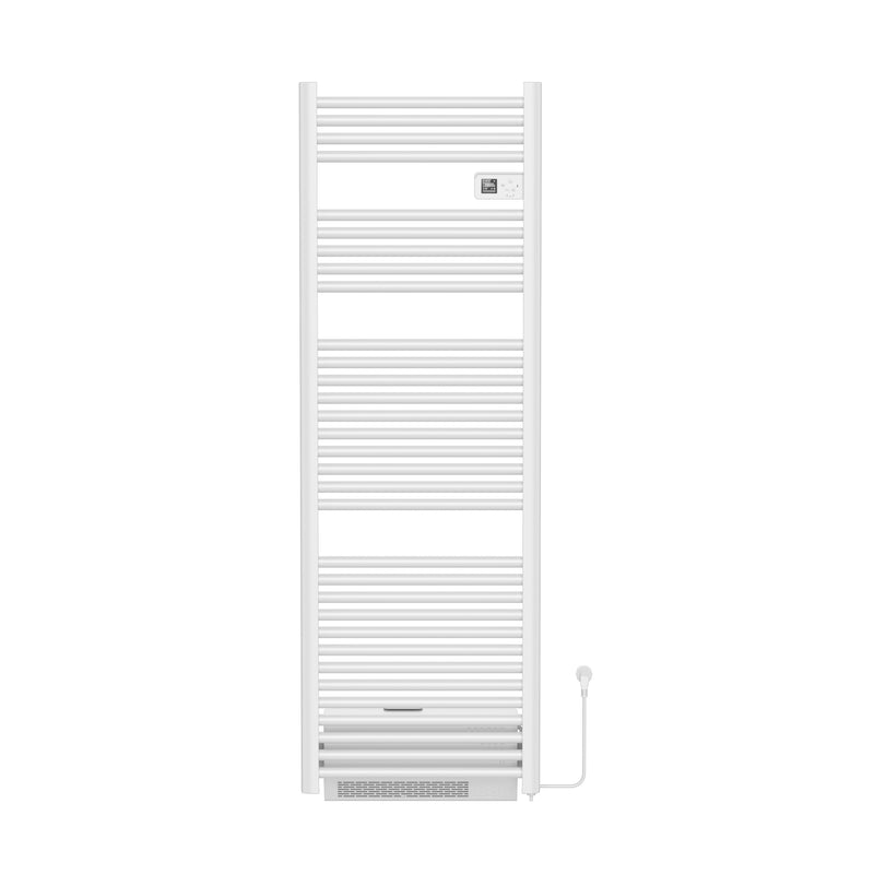 Hinata Gloda Elektrische Handdoekdroger Met Blower - Met Digitale Programeerbare Thermostaat - Smart Wifi - 1850w - 1640x540x133 Mm - Glanzend Wit