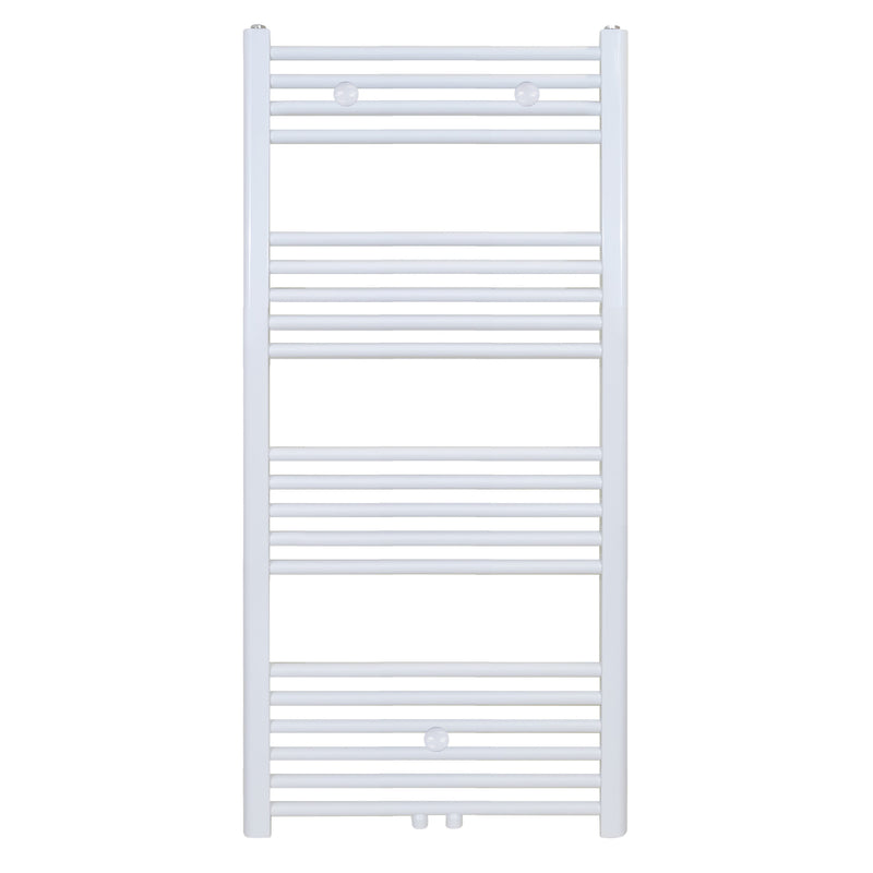 Hinata Solva Handdoekdroger - Links-rechts/middenaansluiting - 458 Watt - 1200x400cm - Glanzend Wit