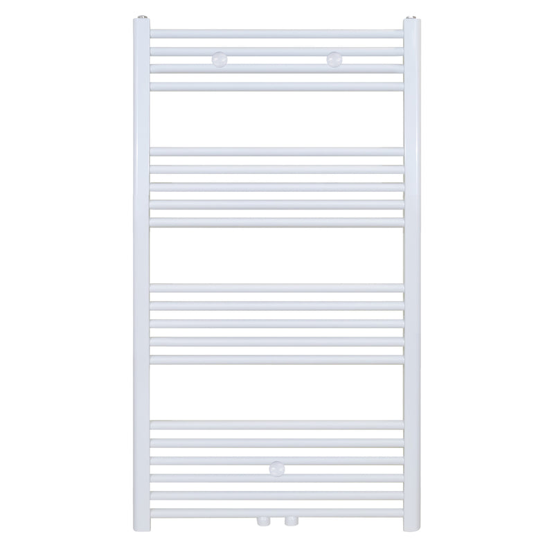 Hinata Solva Handdoekdroger - Links-rechts/middenaansluiting - 616 Watt - 1200x600cm - Glanzend Wit