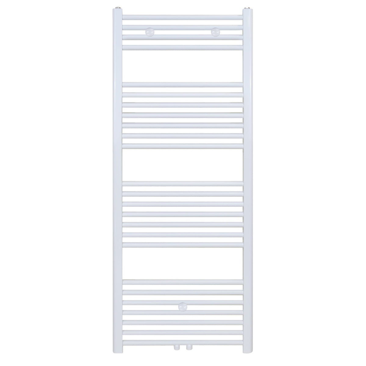 BELRAD HANDDOEKDROGER - LINKS-RECHTS/MIDDENAANSLUITING - 556 WATT - 1400X400CM - GLANZEND WIT