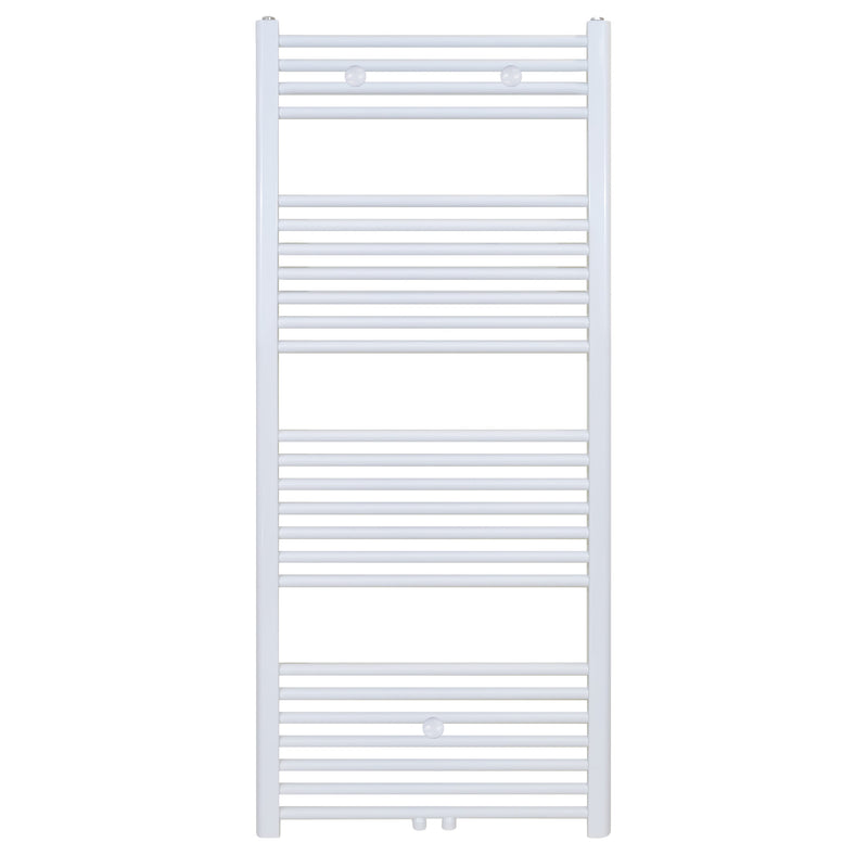 Hinata Solva Handdoekdroger - Links-rechts/middenaansluiting - 655 Watt - 1400x500cm - Glanzend Wit