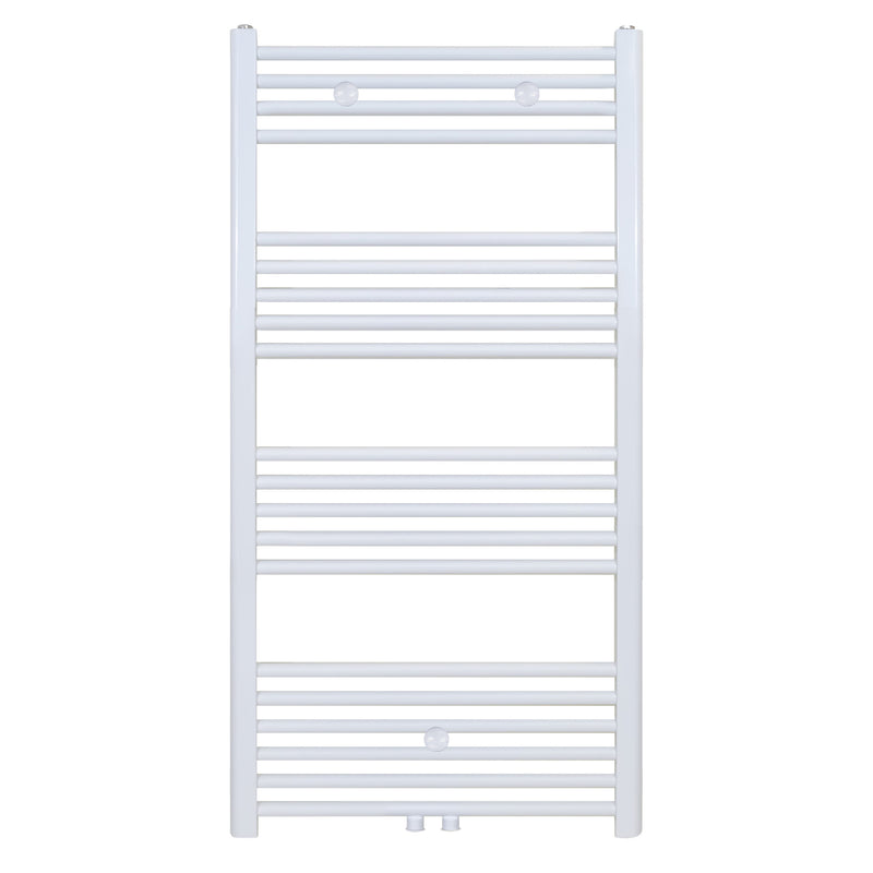 Hinata Solva Handdoekdroger - Links-rechts/middenaansluiting - 616 Watt - 1200x600cm - Mat Wit