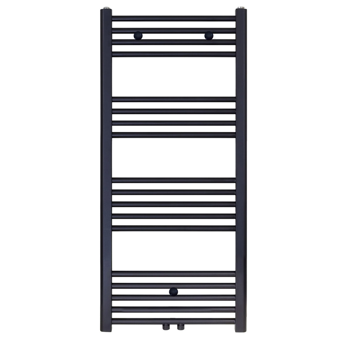 BELRAD HANDDOEKDROGER - LINKS-RECHTS/MIDDENAANSLUITING - 537 WATT - 1200X500CM - MAT ZWART