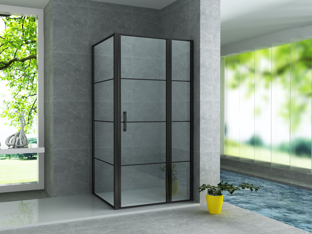 Aloni Douchecabine - Draaideur, Vast Wandje En Zijwand - 800 X 1200 X 2000mm