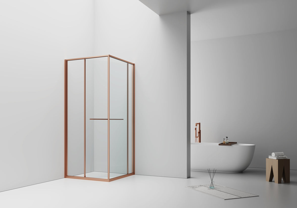 Inslide Douchecabine - Naar Binnen Openende Schuifdeur En Zijwand - Ruimtebesparend - Omkeerbaar - 6Mm Veiligheidsglas - 90x90x200 Cm