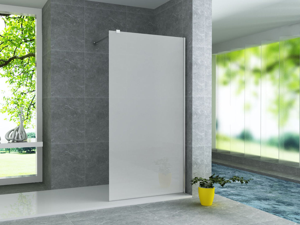 ALONI INLOOPDOUCHE - 800 X 2000MM - CHROOM - MAT GLAS