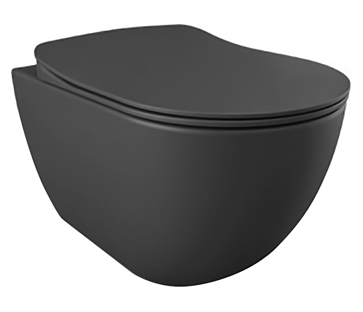 Design Ophang Wc Met Rvs Sproeier (bidet), Mat Antraciet