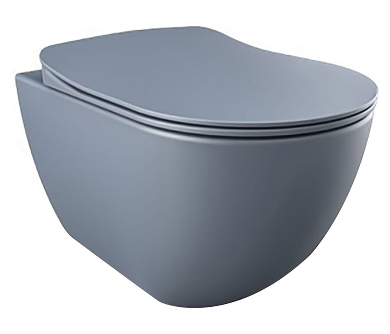 DESIGN OPHANG WC MET RVS SPROEIER (BIDET), MAT BASALT