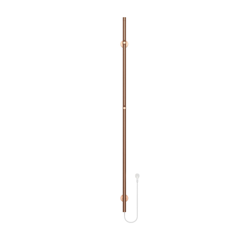 Hinata Gloda Elektrische Staafhanddoekdroger - Enkel - Met Digitale, Programeerbare Thermostaat - 60W - Ø2,5cm - 150x6,3x12,7 Cm