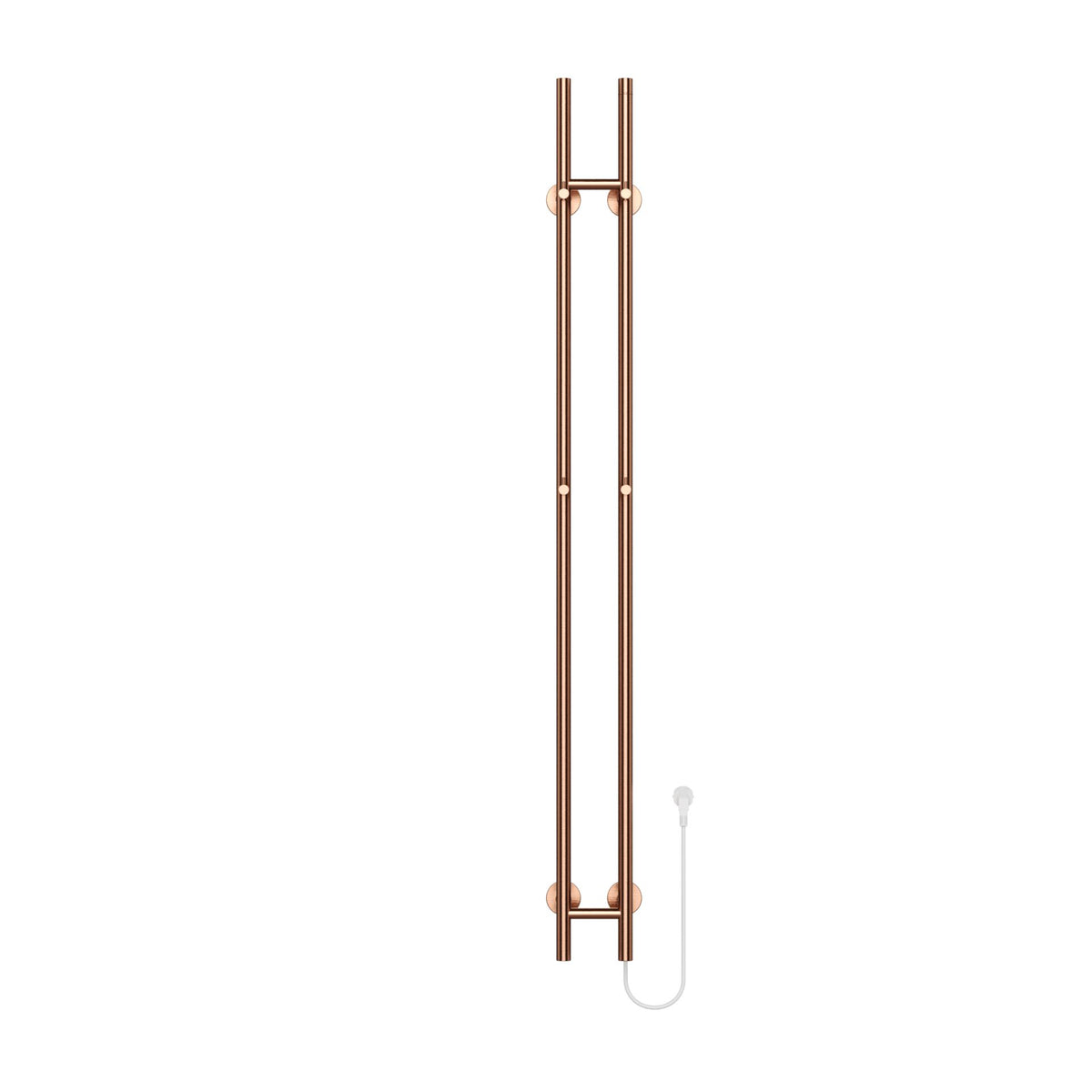 BELRAD ELEKTRISCHE STAAFHANDDOEKDROGER - DUBBEL - MET DIGITALE, PROGRAMEERBARE THERMOSTAAT - 120W - Ø2,5CM - 150X16,8X12,7 CM - GEBORSTELD KOPER