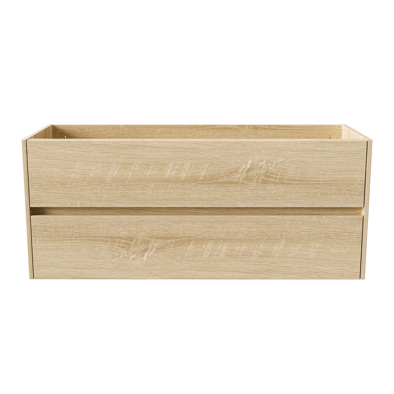 Sorei Kiri Wastafelonderkast - 2 Lades - Softclose - Greeploos - 119,5x50x45 Cm - Eik