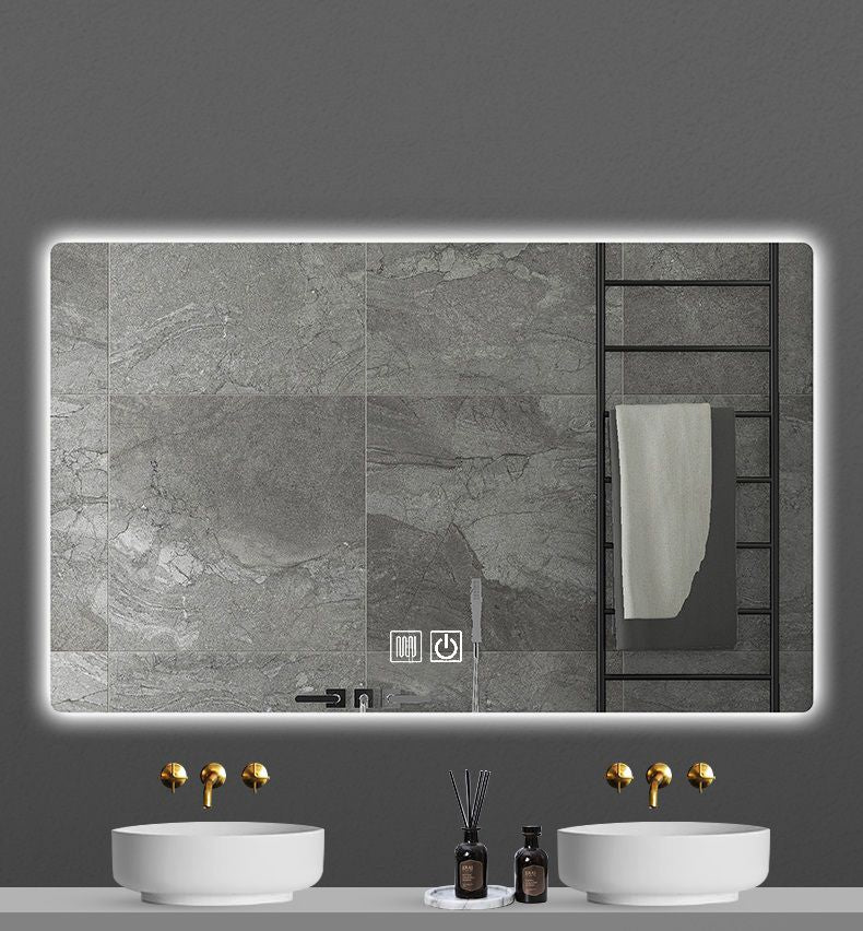 ALONI QUEEN SPIEGEL - MET LED VERLICHTING - RECHTHOEKIG - ZONDER LIJST - MET VERWARMING - KLEURTEMPERATUUR LED 3500-6500K - 80X60CM