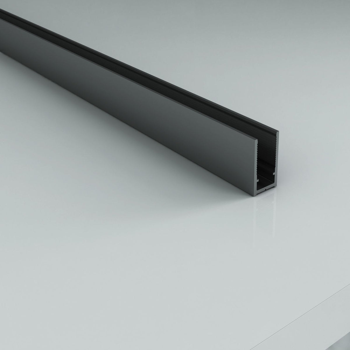 ALONI MUURPROFIEL VOOR DOUCHEWAND - 200 CM - GUNMETAL