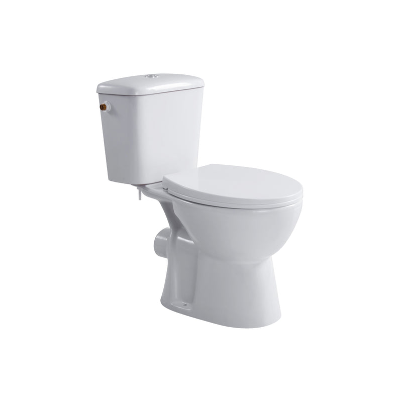 Sorei Hvita Pro Duoblok - Staand Toilet - Randloos - P-trap - Muuruitlaat - Met Reservoir - Met Spoelmechanisme - Dubbele Spoelfunctie 4/6l - Met Zitting - S...