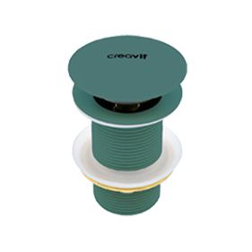 CREAVIT AFVOERPLUG - CLICK WASTE 5/4" - MET OVERLOOP - KOEL GRIJS