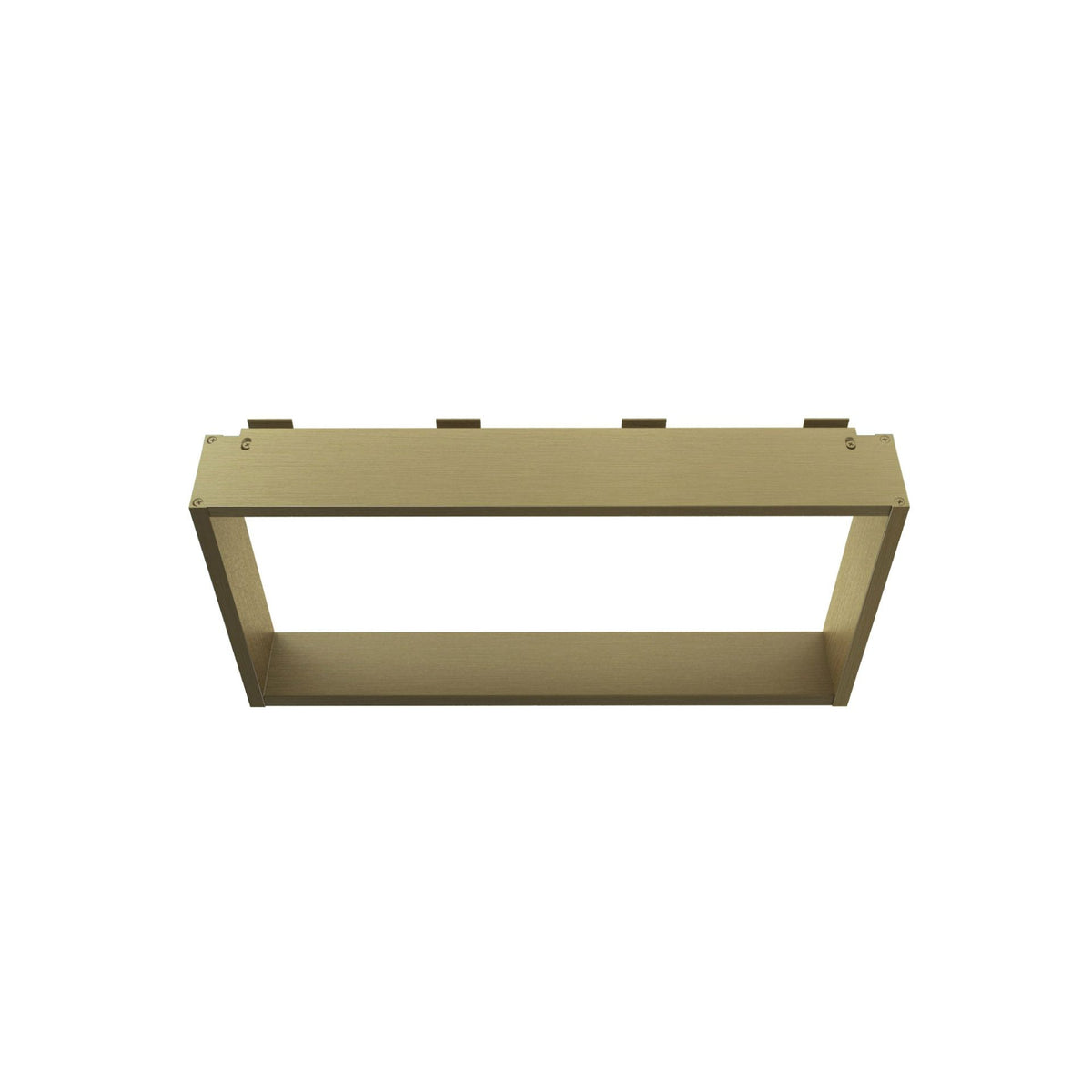OPBOUWNIS VOOR DOUCHEWAND - 4 HANDDOEKHAKEN - ALUMINIUM - 60X30X8 CM - GEBORSTELD GOUD