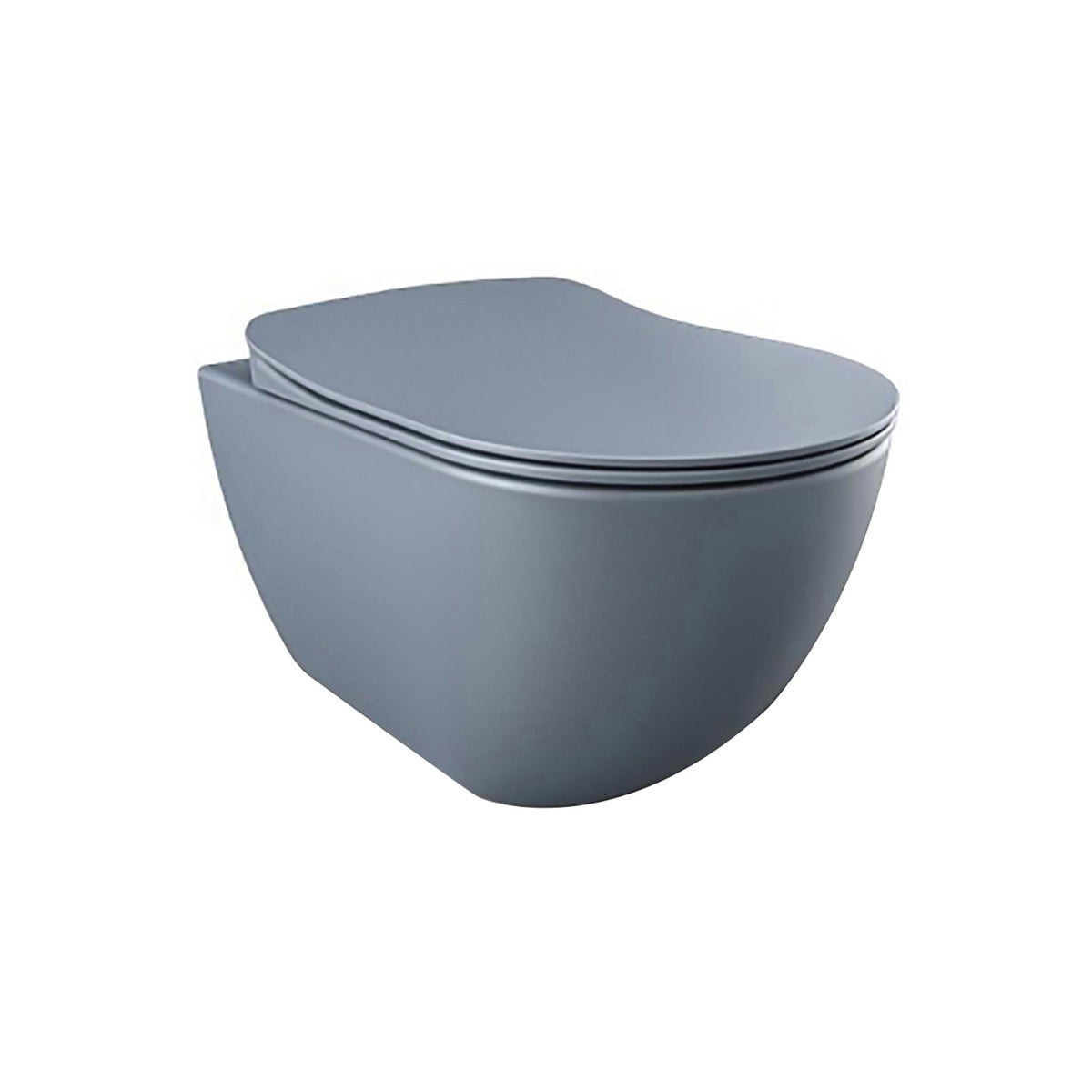 Creavit Free Hangtoilet - Randloos - Zonder Zitting - Mat Basalt