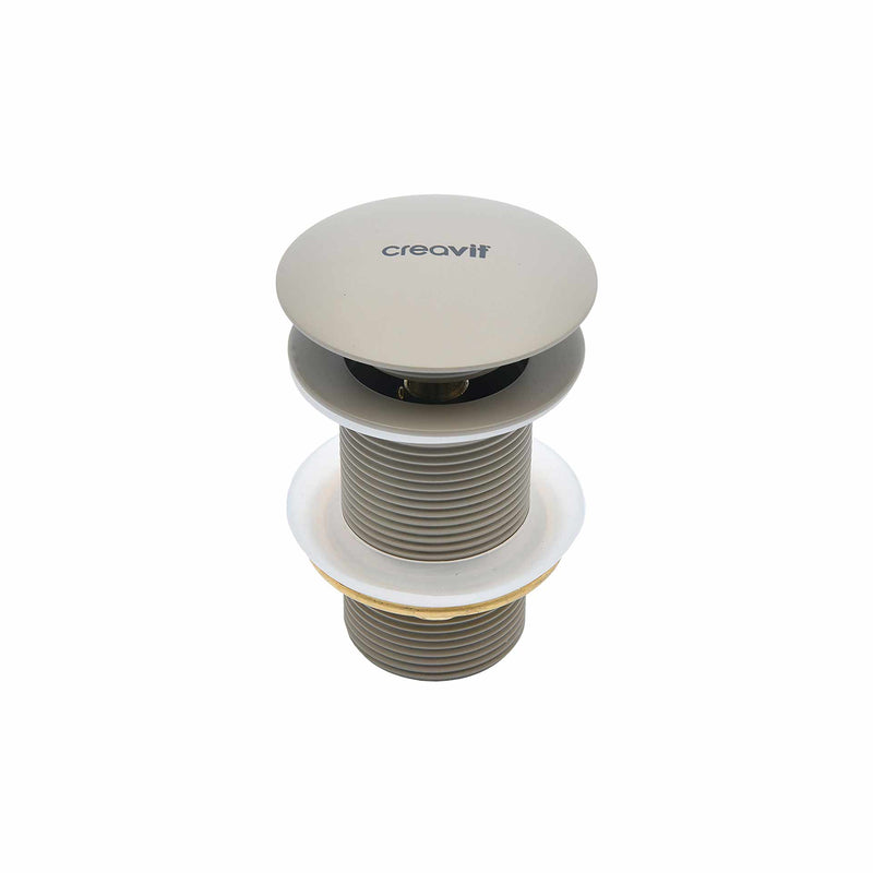 Kiyora Namiko Afvoerplug - Click Waste 5/4" - Met Overloop - Mat Cappuccino