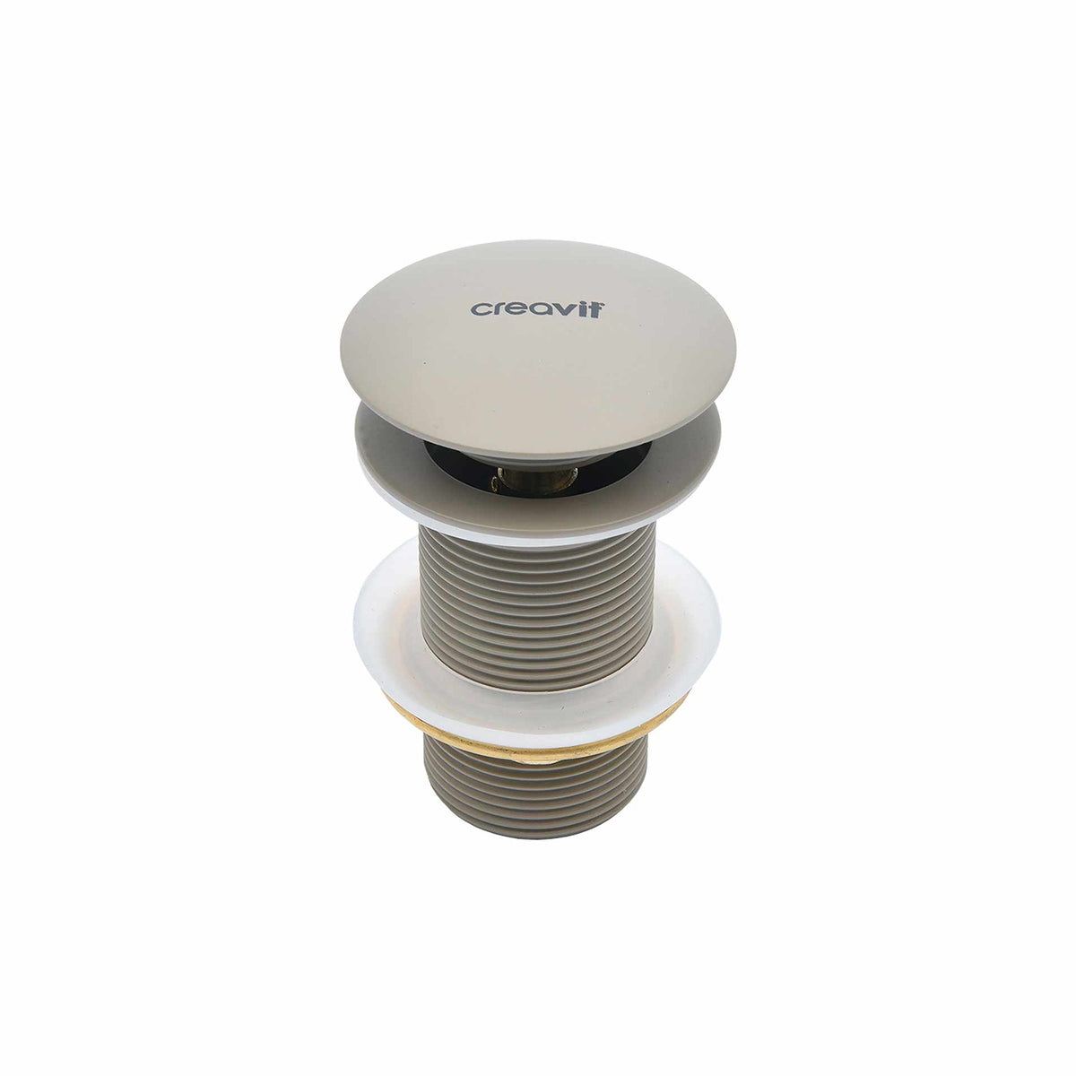 CREAVIT AFVOERPLUG - CLICK WASTE 5/4" - MET OVERLOOP - MAT CAPPUCCINO