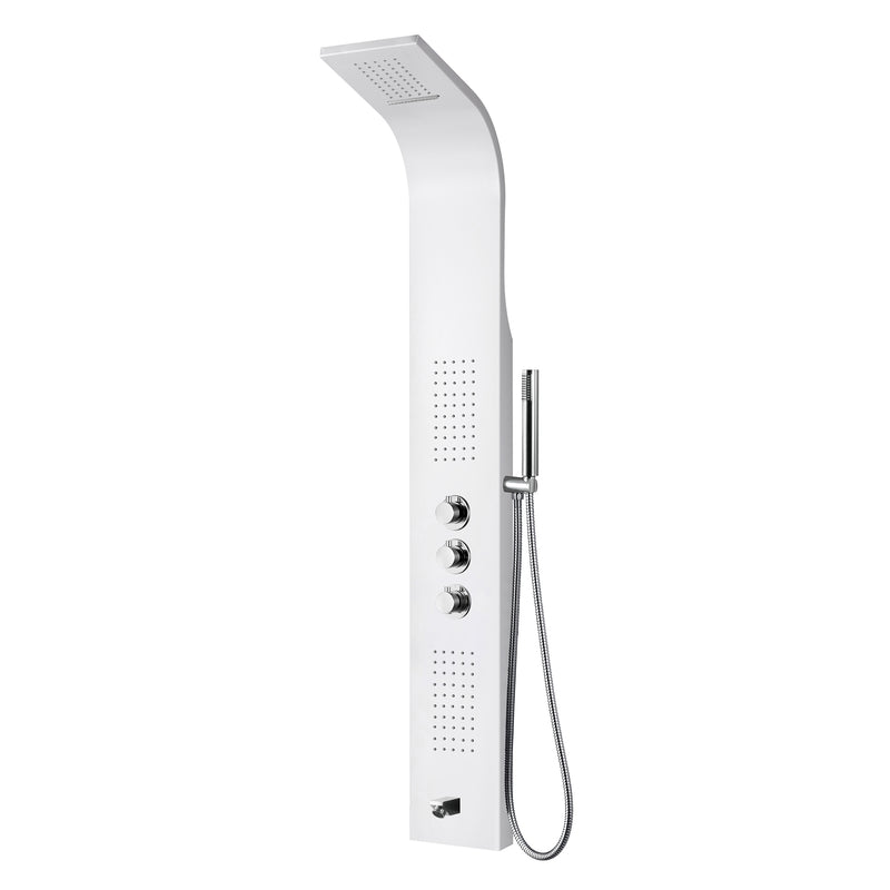 Sorei Yama Thermostatische Douchepaneel Wit
