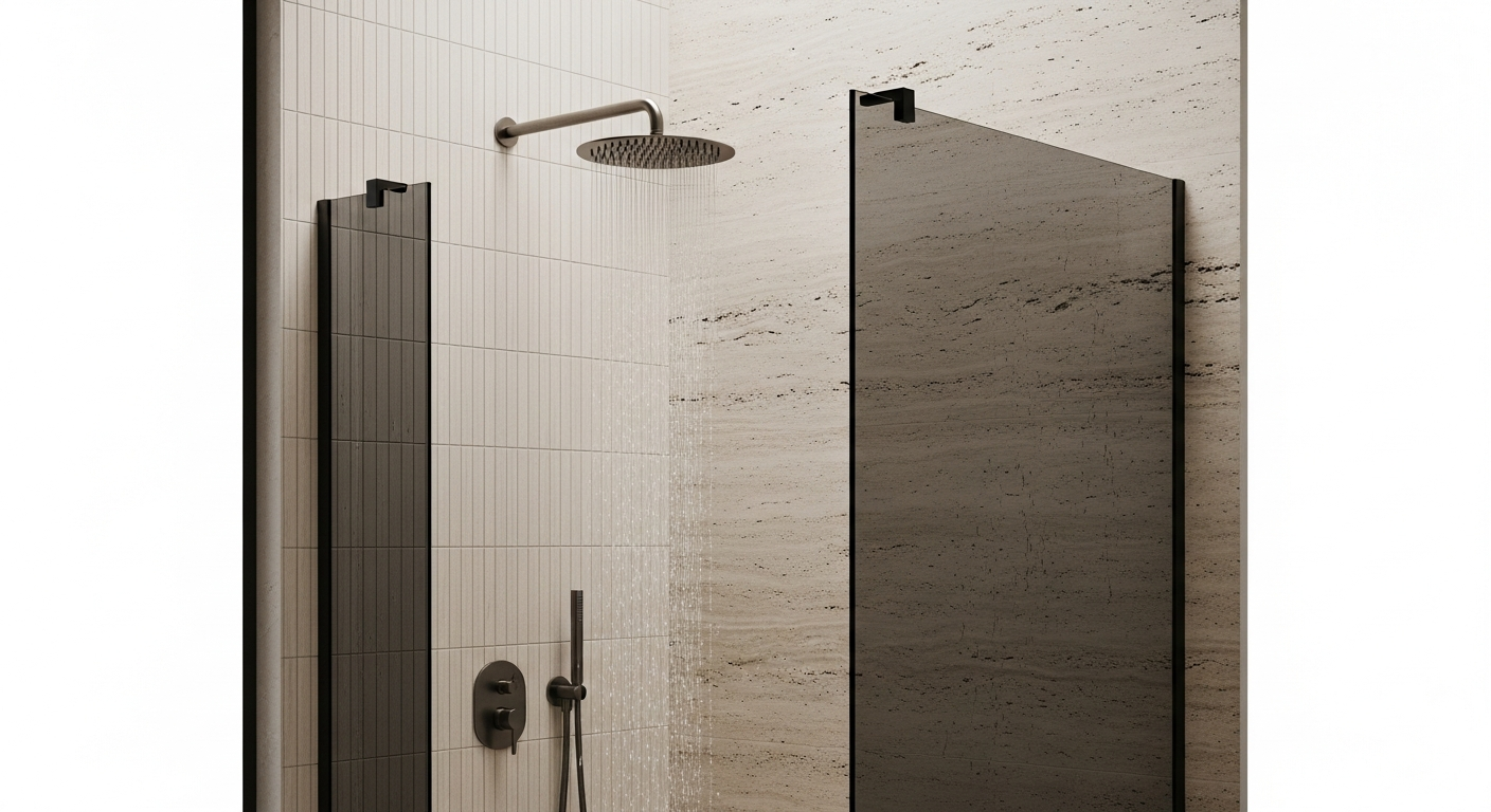 Douchewand: helder, mat of getint glas — beslisgids