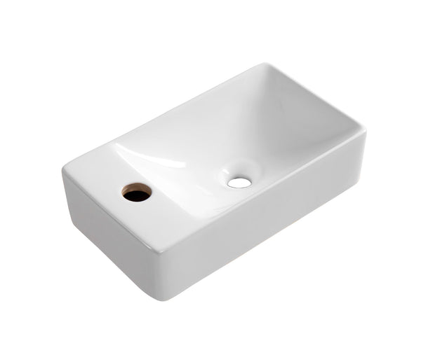 Aloni fonteinbakje 38×10 glanzend wit