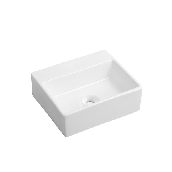 Aloni Lini Fontein - Zonder Overloop - Zonder Kraangat - Keramiek - 33,5x11,5x29cm - Glanzend Wit