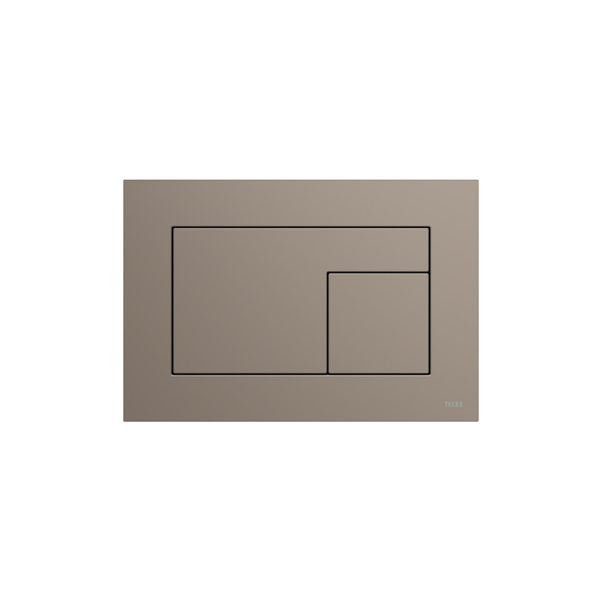 TECEVELVET WC-BEDIENINGSPLAAT VOOR DUOSPOELTECHNIEK, BEIGE-BRUIN