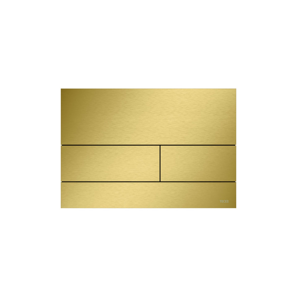 TECESQUARE II METAAL WC-BEDIENINGSPLAAT VOOR DUOSPOELTECHNIEK, GEPOLIJST OPTISCH GOUD (MET ANTI-VINGERPRINT)