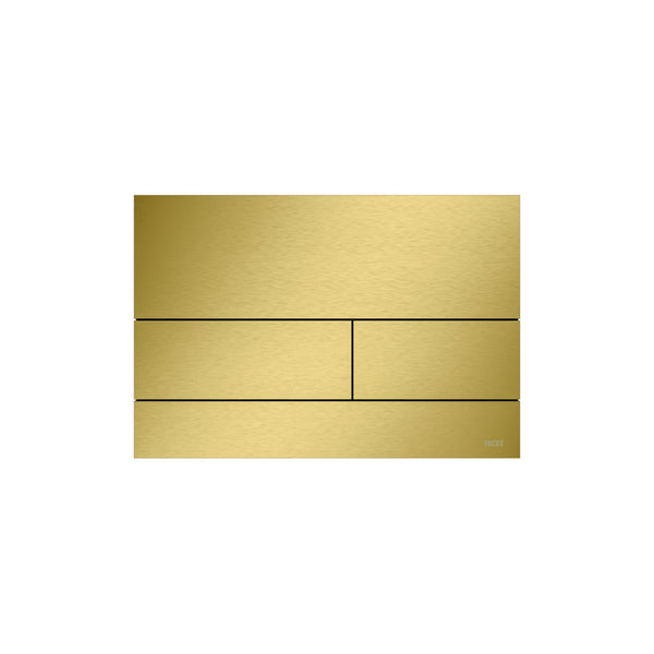 TECESQUARE II METAAL WC-BEDIENINGSPLAAT VOOR DUOSPOELTECHNIEK, GEPOLIJST OPTISCH GOUD (MET ANTI-VINGERPRINT)