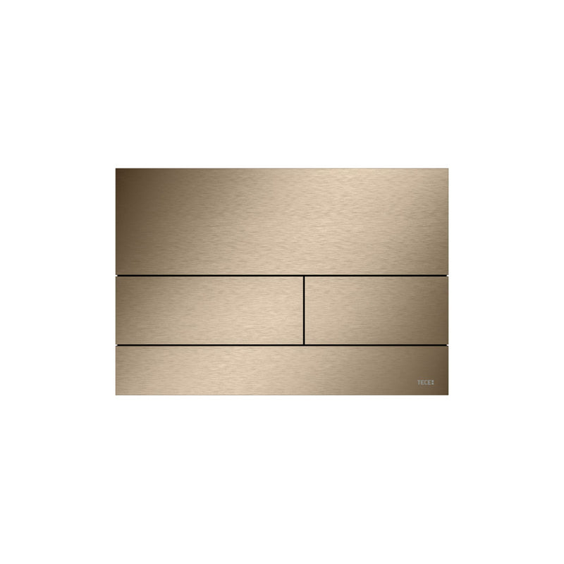 Renga Waku Ii Metaal Wc-bedieningsplaat Voor Duospoeltechniek, Geborsteld Rood Goud (met Anti-vingerprint)