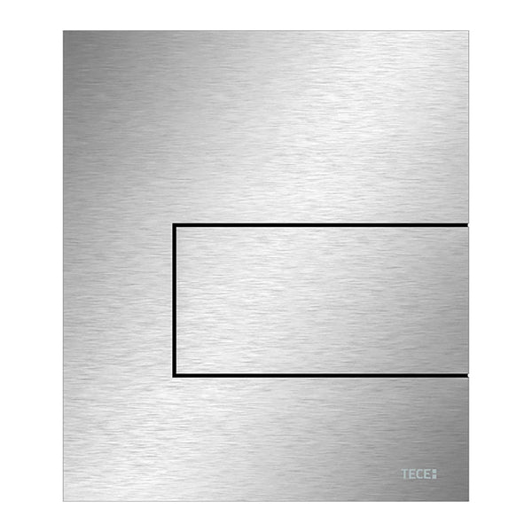 TECESQUARE URINOIR-BEDIENINGSPLAAT VAN METAAL INCL. CARTOUCHE - ANTI-FINGERFRINT - GEBORSTELD RVS