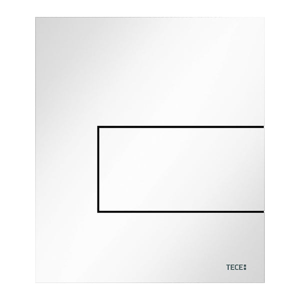 TECESQUARE URINOIR-BEDIENINGSPLAAT VAN METAAL INCL. CARTOUCHE - GLANZEND WIT