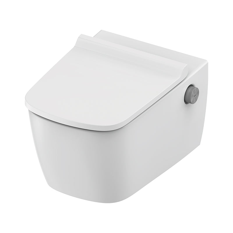 Renga Waku Hangtoilet Met Bidet - Met Bidetkraan - Warm En Koud Water - Met Slim Design Zitting - 54 Cm - Glanzend Wit