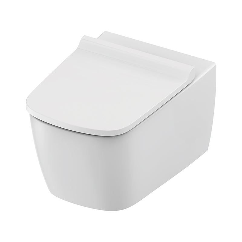 Renga Waku Hangtoilet Met Bidet - Met Bidetkraan - Koud Water - Met Slim Design Zitting - 54 Cm - Glanzend Wit