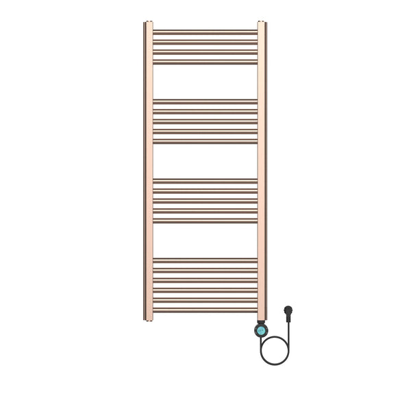 BELRAD ELEKTRISCHE HANDDOEKDROGER - MET DIGITALE, PROGRAMEERBARE THERMOSTAAT - SMART WIFI - AANSLUITING RECHTS - 700W - 1200X500 MM - GEBORSTELD KOPER