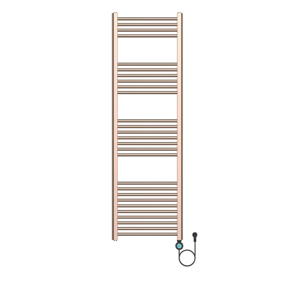BELRAD ELEKTRISCHE HANDDOEKDROGER - MET DIGITALE, PROGRAMEERBARE THERMOSTAAT - SMART WIFI - AANSLUITING RECHTS - 900W - 1600X500 MM - GEBORSTELD KOPER