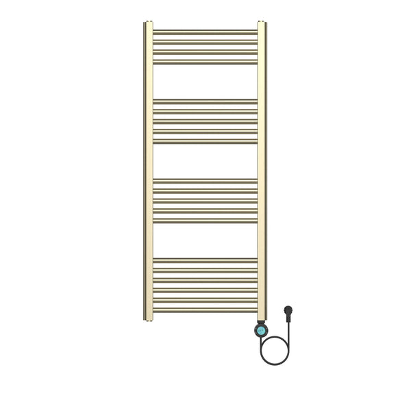 BELRAD ELEKTRISCHE HANDDOEKDROGER - MET DIGITALE, PROGRAMEERBARE THERMOSTAAT - SMART WIFI - AANSLUITING RECHTS - 700W - 1200X500 MM - GEBORSTELD GOUD