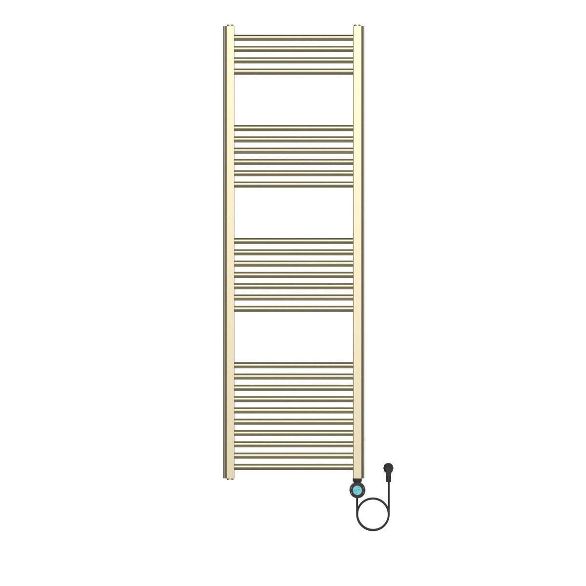 BELRAD ELEKTRISCHE HANDDOEKDROGER - MET DIGITALE, PROGRAMEERBARE THERMOSTAAT - SMART WIFI - AANSLUITING RECHTS - 900W - 1600X500 MM - GEBORSTELD GOUD