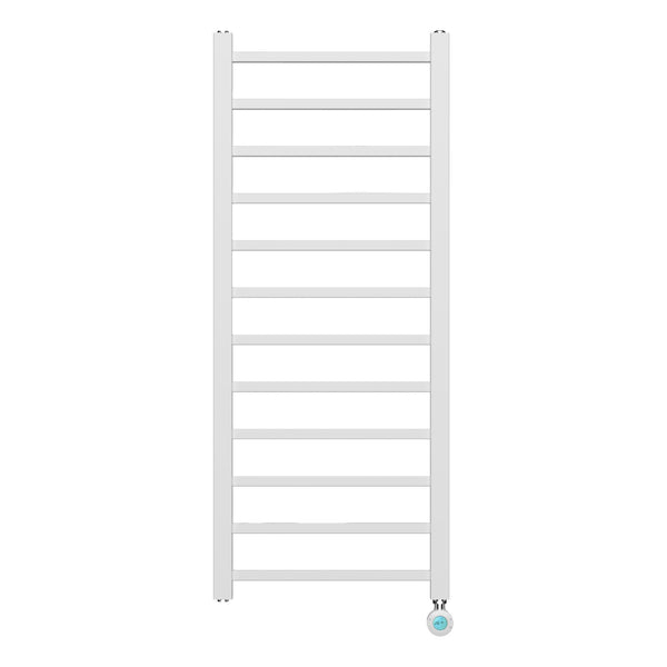 BELRAD ELEKTRISCHE HANDDOEKDROGER - MET DIGITALE, PROGRAMEERBARE THERMOSTAAT - AANSLUITING RECHTS - 413W - 1200X500 MM - WIT