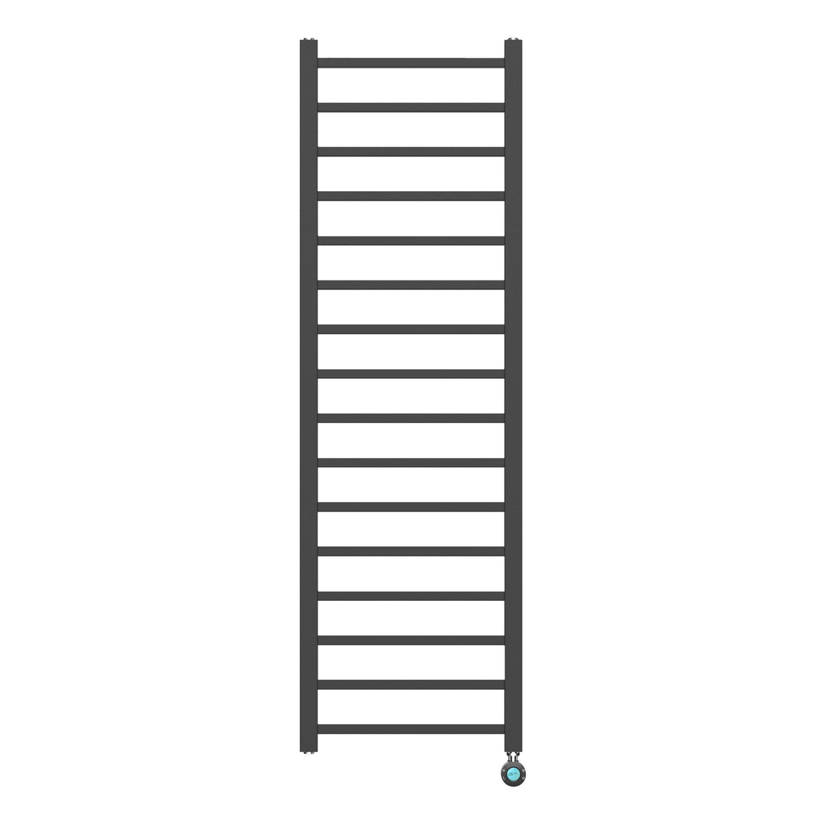BELRAD ELEKTRISCHE HANDDOEKDROGER - MET DIGITALE, PROGRAMEERBARE THERMOSTAAT - AANSLUITING RECHTS - 551W - 1600X500 MM - MAT ZWART