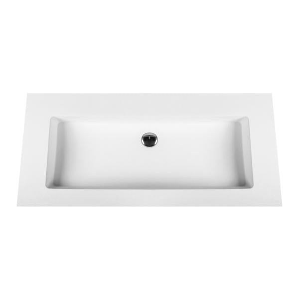 Aloni Solid Surface Wastafel Zonder Kraangat (100cm)
