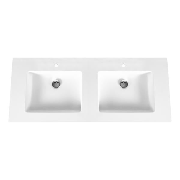 Aloni Solid Surface Dubbele Wastafel (160cm)